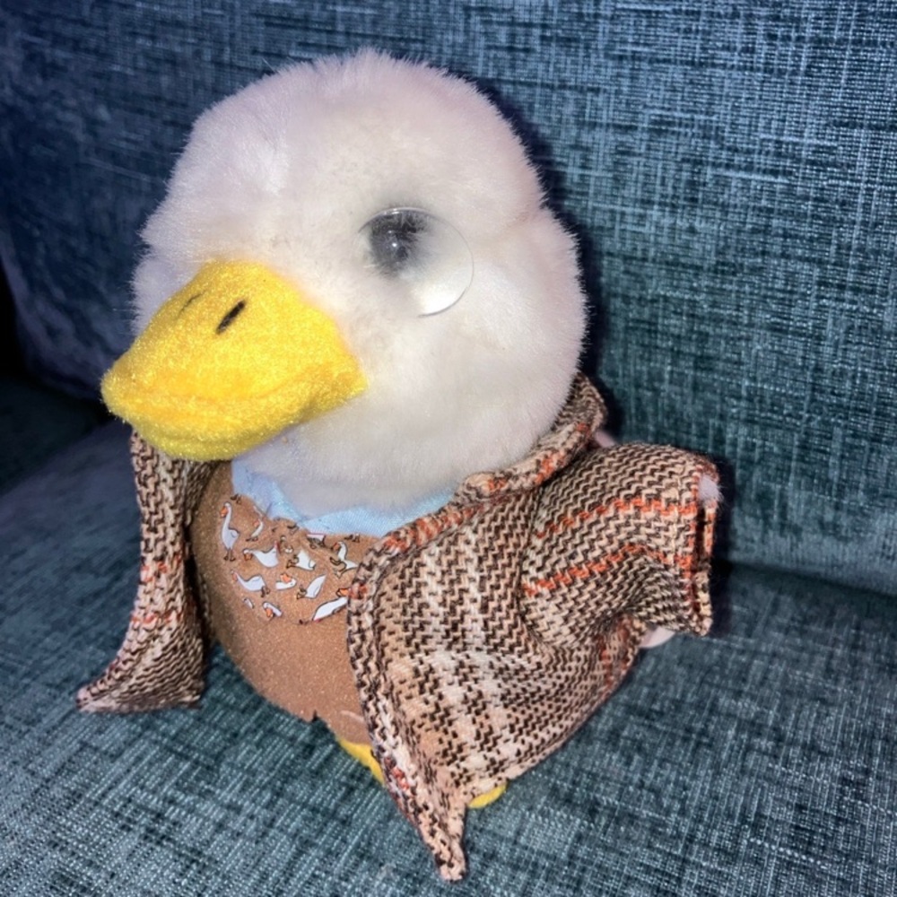 Aflac Duck Professor Plush Stuffed Animal Toy. Monocle, Bowtie & Tweed Jacket